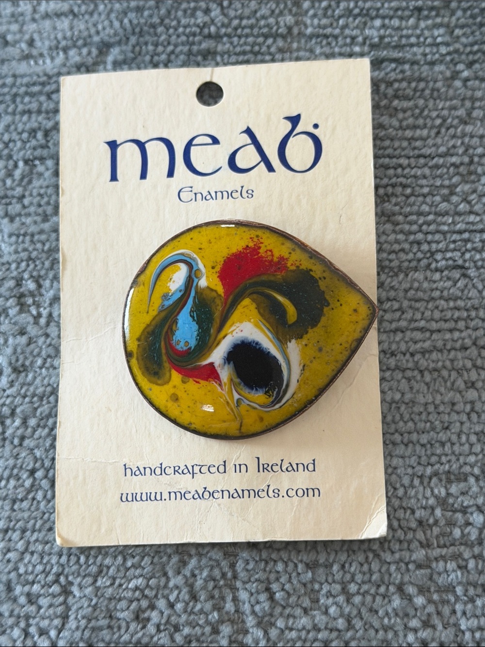 Meab Enamel Brooch Handcrafted in Ireland